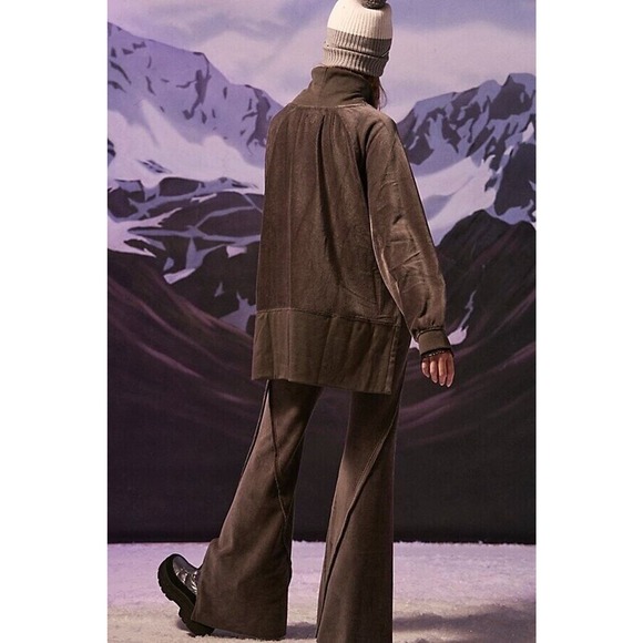 Free People Movement Cowl Neck High Low Last Chance Pullover Sweatshirt Gray XS - Picture 9 of 14